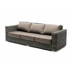 "Боно" диван из искусственного ротанга трехместный, цвет графит | Интернет магазин мебели и декора LifeDekor