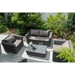 "Капучино Сингл" лаунж-зона из искусственного ротанга, цвет графит | Интернет магазин мебели и декора LifeDekor