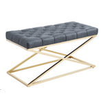 camille ткань темно-серая, золото | Интернет магазин мебели и декора LifeDekor