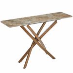 Консольный столик SENAFE керамика 120*35*76, каркас бронза | Интернет магазин мебели и декора LifeDekor