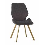 Стул OSTIN велюр серый, каркас квадрат шампань | Интернет магазин мебели и декора LifeDekor