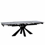 Стол керамический siena Bentley white 160-240*90, каркас черный | Интернет магазин мебели и декора LifeDekor