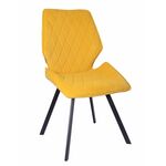 Стул OSTIN 360 велюр янтарный, каркас квадрат черный | Интернет магазин мебели и декора LifeDekor