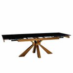 Стол керамический siena Vic Dark grey 160-240*90, каркас шампань | Интернет магазин мебели и декора LifeDekor