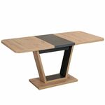 Стол VEKTOR M дуб вотан, каркас графит | Интернет магазин мебели и декора LifeDekor