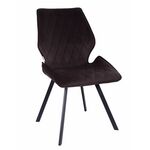 Стул OSTIN 180 велюр горький шоколад, каркас квадрат черный | Интернет магазин мебели и декора LifeDekor