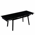 Стол керамический TORONTO Shashi black 140-200/90*76, каркас черный | Интернет магазин мебели и декора LifeDekor