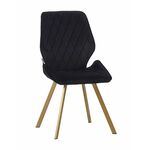 Стул OSTIN велюр графит, каркас квадрат шампань | Интернет магазин мебели и декора LifeDekor