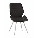 Стул OSTIN экокожа серый, каркас круглый белый | Интернет магазин мебели и декора LifeDekor