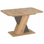 Стол BRIDGE 120-160/80 дуб вотан, каркас Вольфрам | Интернет магазин мебели и декора LifeDekor