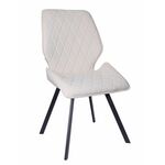 Стул OSTIN 180 велюр ванильный, каркас квадрат черный | Интернет магазин мебели и декора LifeDekor