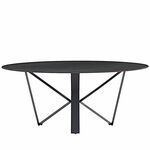 Стол керамический COSMO AustriIia sand black 180*90*75, каркас черный | Интернет магазин мебели и декора LifeDekor