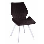 Стул OSTIN велюр шоколад, каркас квадрат белый | Интернет магазин мебели и декора LifeDekor