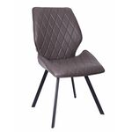 Стул OSTIN 180 экокожа шоколад, каркас квадрат черный | Интернет магазин мебели и декора LifeDekor