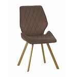 Стул OSTIN велюр серо-бежевый, каркас квадрат шампань | Интернет магазин мебели и декора LifeDekor