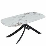 Стол керамический SANTANA Patek Philippe 180/90*76, каркас черный | Интернет магазин мебели и декора LifeDekor