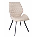 Стул OSTIN 360 экокожа кремовый, каркас квадрат черный | Интернет магазин мебели и декора LifeDekor