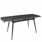 Стол керамический TEXAS  LABRADOR GLOSS 120, каркас черный | Интернет магазин мебели и декора LifeDekor