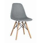 Стул пластиковый Eames DSW GRID серый | Интернет магазин мебели и декора LifeDekor