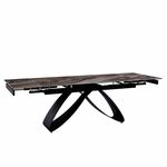 Стол керамический KENIA Porsche grey 160-240/90*76, каркас черный | Интернет магазин мебели и декора LifeDekor