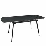 Стол керамический TEXAS  ANTRACITE MATT 120, каркас черный | Интернет магазин мебели и декора LifeDekor