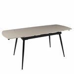 Стол керамический TEXAS  SAND MATT 120, каркас черный | Интернет магазин мебели и декора LifeDekor