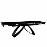 Стол керамический KENIA Shashi black 160-240/90*76, каркас черный | Интернет магазин мебели и декора LifeDekor