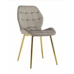 Стул LOLA велюр серый, каркас золото | Интернет магазин мебели и декора LifeDekor