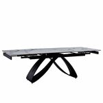 Стол керамический KENIA Bentley whie 160-240/90*76, каркас черный | Интернет магазин мебели и декора LifeDekor