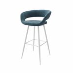 Стул полубарный Барни Р 700, b08 BLUE LUX/БЕЛЫЙ | Интернет магазин мебели и декора LifeDekor