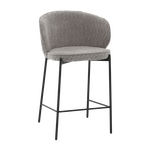 Стул полубарный Тисдейл букле серый | Интернет магазин мебели и декора LifeDekor