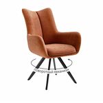 Стул DikLine 351 поворотный BL07 терракотовый, ножки черные | Интернет магазин мебели и декора LifeDekor