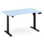 Компьютерный стол Маркос 140х80 голубой / черный | Интернет магазин мебели и декора LifeDekor