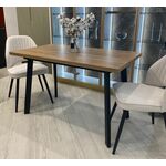 Стол КАНЗАС 120 ДУБ КУНЕО / Черный каркас М-City | Интернет магазин мебели и декора LifeDekor