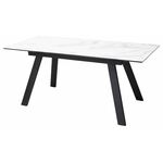 Стол МОРИС-2 140 MATTE БЕЛЫЙ МРАМОР, керамика / Черный каркас, М-City | Интернет магазин мебели и декора LifeDekor