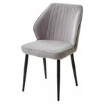 Стул VENA, цвет B22 Серый, велюр/ черный каркас М-City | Интернет магазин мебели и декора LifeDekor