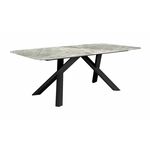 Стол DikLine KS220 керамика серый мрамор С20 глянец /опоры черные | Интернет магазин мебели и декора LifeDekor