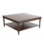 Стол журнальный "Луиджи-16" (темный орех/патина темная / 110х110хН45) | Интернет магазин мебели и декора LifeDekor