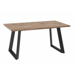 Стол раздвижной Loft Lux-160 (205)х90 Дуб велингтон/Чёрный | Интернет магазин мебели и декора LifeDekor