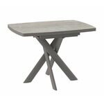 Стол LEONEL-110 (110/145 х 80 /камень бежевый-HPL/капучино) | Интернет магазин мебели и декора LifeDekor