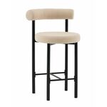 Стул полубарный Флорео букле бежевый | Интернет магазин мебели и декора LifeDekor