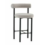 Стул полубарный Флорео букле светло-серый | Интернет магазин мебели и декора LifeDekor