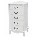 Комод "Джульетта" узкий 5 ящ.(молочный дуб) Вис | Интернет магазин мебели и декора LifeDekor