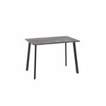 Стол Уно, нераздвижной 110х70, ДЫМЧАТАЯ КЕРАМИКА/ЧЕРНЫЙ | Интернет магазин мебели и декора LifeDekor