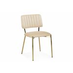 Стул на металлокаркасе Armond beige / gold | Интернет магазин мебели и декора LifeDekor