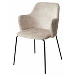 Стул AMARETTO VBP206 античный светло-бежевый, велюр без пальчикового эффекта /черный каркас, М-City | Интернет магазин мебели и декора LifeDekor