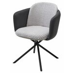 Стул ЛИЛУ ДАНС 180 град. поворотный, УЮТ ГРЕЙ КЛЫК / ORAKUL 998 Темно-серый / Черный каркас, M-City | Интернет магазин мебели и декора LifeDekor