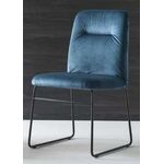 Стул GRETA CB/1904 MET.P15 MATT BLACK/ VENICE S0J OCEAN BLUE | Интернет магазин мебели и декора LifeDekor