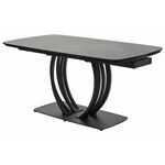 Стол MATERA 160 NERO KL-116 Черный мрамор матовый, итальянская керамика/ черный каркас М-City | Интернет магазин мебели и декора LifeDekor