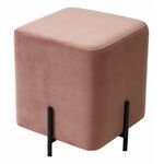Пуф для гостиной ФЕЛИКС квадратный розовый #15, велюр / черный каркас М-City | Интернет магазин мебели и декора LifeDekor